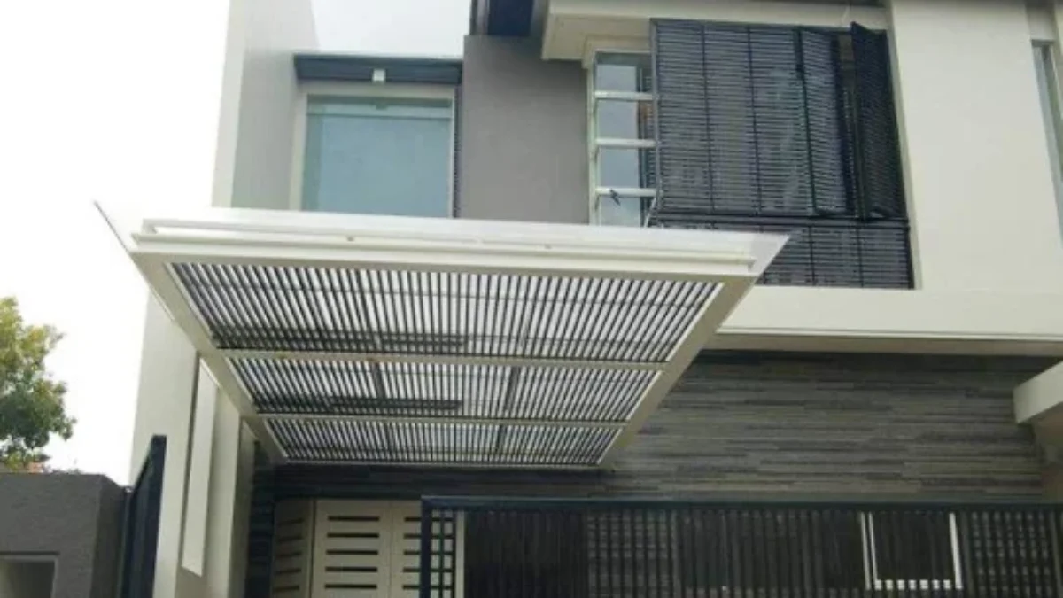 Gambar Desain Rumah Tingkat Kanopi Minimalis Modern Plus Toko Interior Kamar Mandi