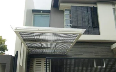 Gambar Desain Rumah Tingkat Kanopi Minimalis Modern Plus Toko Interior Kamar Mandi