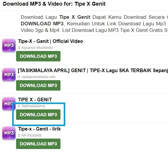 Link Free Download MP3